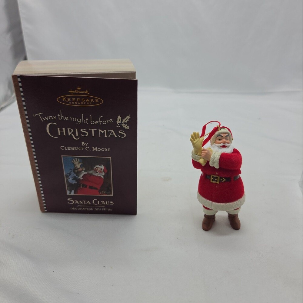 Santa Claus`2001`Twas The Night Before Christmas,I Herd Him,#4 Hallmark Ornament